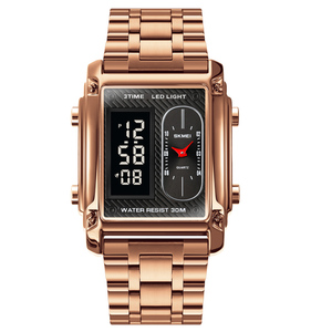 Reloj Skmei 1868 al por Mayor de China, Reloj Digital Dorado en Oferta, Reloj Clásico de Acero Inoxidable para Hombre - Product Image 2