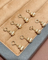Charmes pendentifs multi-styles en or massif 18 carats AU750, cœur, papillon, fleur, boule, charmes détachables pour collier DIY pour femmes