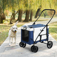 Vente chaude Portable Pliable À Quatre Roues Écologique Poussette Pour Animaux De Compagnie Multifonctionnel Grand Espace Transportant 20kg Capacité Multiple