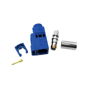 Piezas de automóvil Fakra hembra Jack libre colgante Smb hembra de crimpado 50Ohm conector impermeable F para RG58 Cable