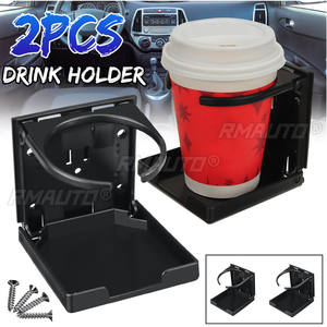 Lot de 2 porte-gobelets pliables noirs de haute qualité pour voiture, porte-boissons multifonctionnel, accessoires automobiles, personnalisation de voiture - Product Image 1