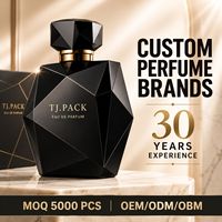 Flacon de parfum en verre géométrique noir 100 ml avec bouchon noir, flacon de parfum vide de luxe pour emballage de marque privée