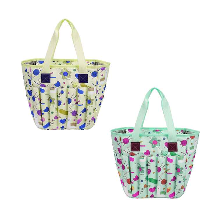 Famicheer BSCI, сделай сам, Круглый образец, сумка для вязания, сумка для хранения пряжи, большая сумка для вязания крючком