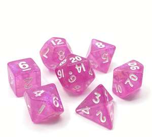 Mini 7 piezas DND fantasía colorido COC juego de mesa Mini acrílico poliédrico hueco dados corriendo grupo fantasía forma - Product Image 4