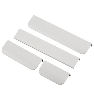 Lgedis Minimalist White Cabinet Door Handle Aluminum Alloy Flat Edge Banding For Furniture Drawer Easy Installation - Product Image 3