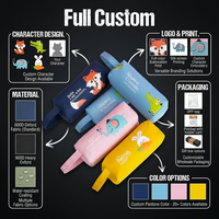 Étui à crayons en tissu Oxford double couche grande capacité étui à crayons étudiant Portable Double fermeture éclair sac à crayons papeterie