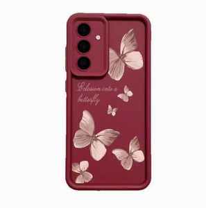 Funda Protectora de TPU Suave con Diseño de Mariposa Dorada para <span class=keywords><strong>Samsung</strong></span> Galaxy A55 A54 A15 A56 A16 A35 A53 A25 5G S25 S24 Ultra Plus S23 FE - Product Image 2