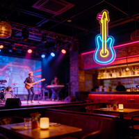 Neonawall, fabricant de néons personnalisés, néon LED en forme de guitare électrique pour boutique, café, salle de jeux, bar musical, fête, décoration commerciale