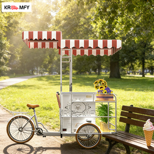 Chariot de vente ambulante pour crème glacée, boissons chaudes et aliments, avec congélateur à poussée libre - Product Image 1