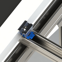 Yuens OEM Usine En Aluminium Panneau Solaire Mi Montage Moyen Rail Pince En Acier fondation Poling Structure Au Sol Accessoires