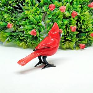 Red Cardinal <b>Bird</b> Figurine Resin Craft <b>Decorative</b> Ornament for Living Room Christmas Display - Product Image 2