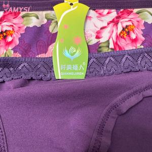 Amysi 3207 #   Nieuwe aanwinst: sexy dames slipjes van melksijde, gebreid, middelhoge taille - Product Image 4