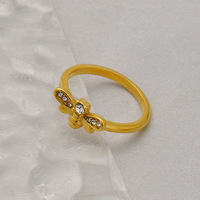 Bague d'index en acier inoxydable micro-incrustée abeille, la plus vendue pour le e-commerce, mode féminine OL