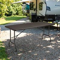 Vente chaude 180cm/6 pieds HDPE Portable en plastique pique-nique jardin Tables de fête moderne facile pliant mobilier d'extérieur pour manger