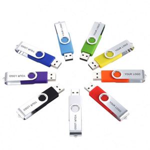 แฟลชไดรฟ์ USB 2.0 แบบหมุนได้พร้อมโลโก้สั่งทำพิเศษ ความจุ 1G-64GB  พร้อมพาวเวอร์แบงค์ไร้สายแบบหมุนได้ ชาร์จเร็ว - Product Image 3
