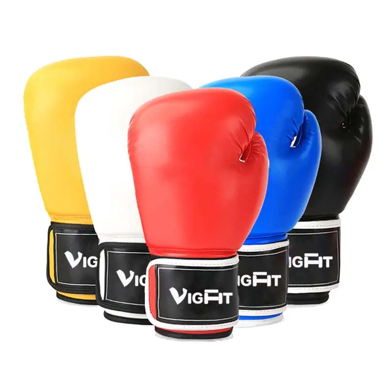 Produttori di guanti da boxe a colori personalizzati identificazione pelle PU sport guantoni da boxe adulti