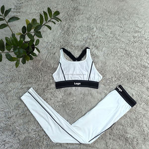 Pakaian Desainer Grosir Musim Panas Atasan Tanpa Lengan 2 Set Celana  Setelan Olahraga Merek Fashion Gym Fitness Yoga Dua Potong untuk Wanita - Product Image 6