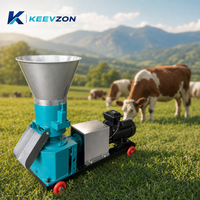 Machine à granulés d'aliments pour animaux, électrique, à trémie large, pour l'alimentation des bovins et des ovins, idéale pour les petites exploitations agricoles, compacte et conviviale pour l'utilisation.