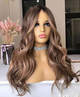 Rambut Remy Vietnam Grosir Warna Coklat Highlight 360 Full HD Transparan untuk Wig Body Wave Pre Plucked Tanpa Lem Ukuran Topi Kecil