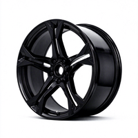 Velg Alloy Forged Monoblock Custom 18-24 Inch 5x120 5 Spoke Gloss Black untuk Mobil Sport Chevrolet Camaro ZL1 SS