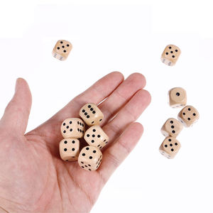 20mm dés en bois 6 faces 0.8 pouces dés noirs et usine de roi coloré faire des dés d'histoire dés de roi en bois - Product Image 2