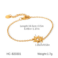 Ensemble de bijoux tournesol pour femmes en acier inoxydable |   Collier, boucles d'oreilles et bracelet en zircon ajouré, style luxe simple