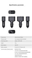 Cargador de Coche con Encendedor de Cigarrillos, Adaptador USB Tipo-C, Localizador GPS Oculto para Sistema iOS Apple Find My, Plug and Play