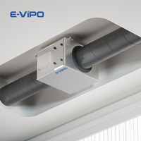 Système de ventilation domestique HVAC flexible ERV avec filtre à charbon actif, ventilateur rectangulaire, ventilateurs de plafond, purificateur d'air ERV domestique