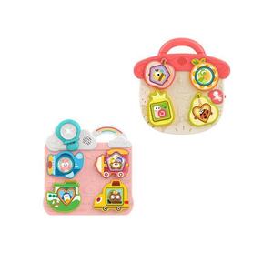 Juguete de Tablero de Actividades Montessori para Bebés, Divertido Juego de Emparejar con Formas de Tráfico y Frutas, Bloques de Reconocimiento, Tablero de Actividades con Música y Luces - Product Image 1