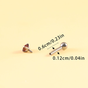 <span class=keywords><strong>Gaby</strong></span> G23 pendientes <span class=keywords><strong>de</strong></span> titanio <span class=keywords><strong>de</strong></span> color Piercing circón hilo interno cartílago oreja hueso joyería - Product Image 4