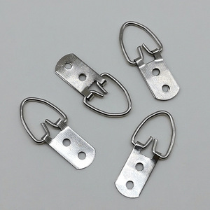 Silver Double Eyed Short Hanging Ring Stainless Steel Rectangle <b>Hook</b> <b>For</b> Decorative <b>Picture</b> <b>Frame</b> Wall Mounting Hardware - Product Image 3