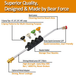 Lance de pulvérisation de pistolet de lavage de voiture de baguette d'extension avec l'adaptateur différent Bosch <span class=keywords><strong>Nilfisk</strong></span> Lavor 50CM - Product Image 5