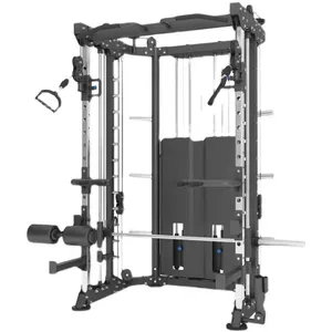 Smith Machine All In 1 Gym Equipment With Weight Stacks Mutli Function Home Gym Station