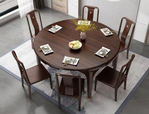 <span class=keywords><strong>Tavolo</strong></span> da Pranzo Telescopico Estensibile con Telaio Solido e Piattaforma Sollevabile, Realizzato in Legno di Sandalo Dorato Importato Selezionato, Multiuso - Product Image 2