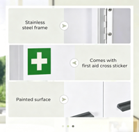 Armoire à pharmacie murale verrouillable, boîte de rangement sécurisée en acier pour médicaments, pour hôpitaux, cliniques et établissements de santé