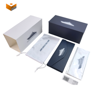 Coffret de lunettes en carton magnétique haut de gamme avec couvercle rabattable, personnalisable, pour lunettes de soleil et cadeaux