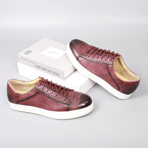 Men's Leather <b>Lace</b>-up Boat Shoes Round Toe Animal Print <b>White</b> Sole Comfortable All Seasons Casual Shoes - Product Image 4