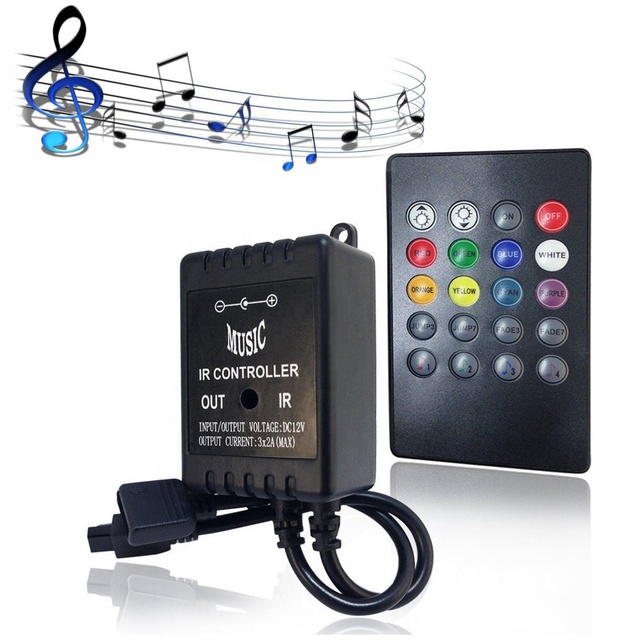 High Quality RGB Music LED Band Kit with 20-Key IR USB Connectivity and Dimmer Plastic Body Light Strips