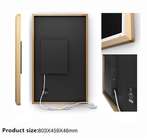 Cadre photo numérique LCD Full HD 1080p de 32 pouces avec Wi-Fi, télécommande, cadre en bois, MP3, montable au mur - Product Image 6
