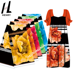 Henry Factory New Design Nice Red Rose Simple Pattern Print Fabric per abito Islander - Product Image 6