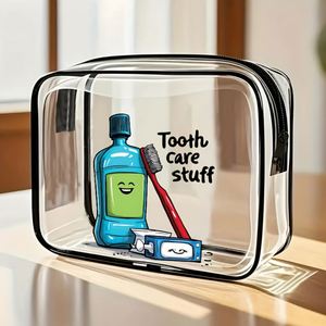Organizador de Artículos de Aseo de Viaje de Alta Calidad para Mujeres y Niñas, Ligero y Portátil |   Bolsa de Cosméticos Transparente Fácil de Limpiar - Product Image 4
