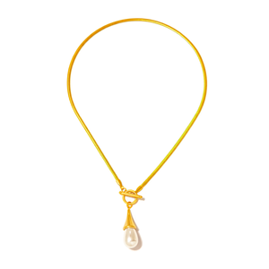 Collier de perles en acier inoxydable 316L plaqué or PVD, bijoux durables et résistants pour femmes - Product Image 2