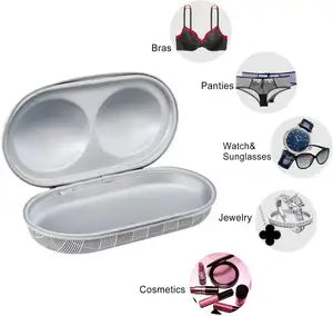 Capa de EVA para mulheres, organizador doméstico multifuncional com zip, sutiã portátil, roupa íntima, lingerie, calcinha e biquínis, bolsa de armazenamento para viagem