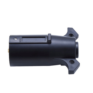 High Demand 12V Power Outlet Trailer Wire Joint Connector 7 Way Blade to 1 Pole New Condition Plastic with Dust <b>Cover</b> - Product Image 1