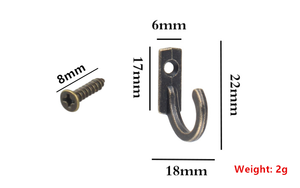 Zinc Alloy Towel <strong>Hooks</strong> Retro Wall Mounted <strong>Coat</strong> Rack <strong>Hooks</strong> Small <strong>Single</strong> Robe <strong>Hook</strong> for Hanging - Product Image 2