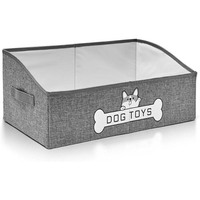 Gros Rectangle Chien Boîte À Jouets Poignée Grand Chiot Jouet Panier De Rangement Tissu Pet Fournitures Bin pour Vêtements Jouet De Stockage En Feutre