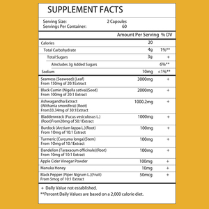 Wholesale Customization Black Seed Ashwagandha Gummies with Black Seed Bladderwack for Immune Metabolism Balance - Product Image 2