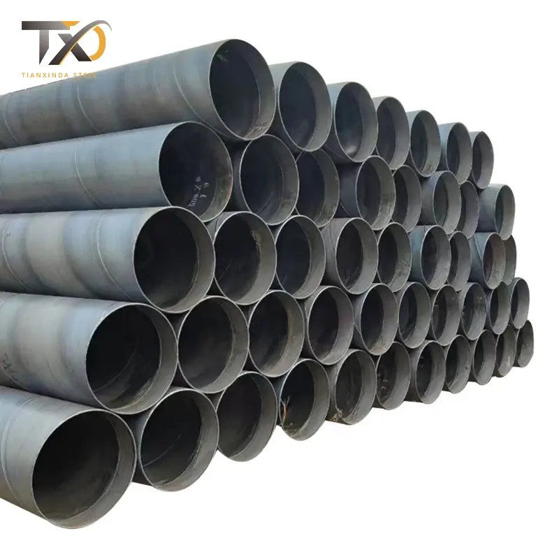ASTM A252 3pe spiral welded steel tube Q235B API 5L x60 x70 ssaw spiral carbon steel pipe