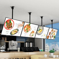 Panneau de menu de restaurant LED avec cadre en aluminium, publicité en acrylique, boîte à lumière rétroéclairée LED ultra-mince