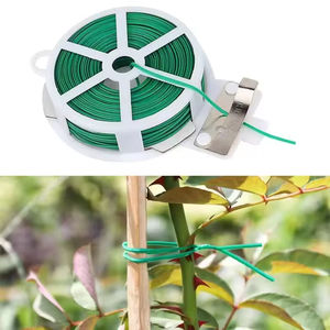 Migliore qualità del giardino morbido torsione filo cravatta 50m plastica torsione cravatta filo rocchetto con taglierina in gomma giardino Multi-funzione PVC torsione cravatta - Product Image 5
